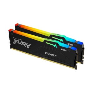 Ram PC Kingston Fury Beast Black RGB KF560C40BBAK2-64 64GB (2x32GB) DDR5 6000MHz