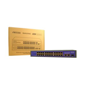 Unmanaged Switch 24 Port POE 100Mbps APTEK SF1243P