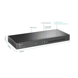 JetStream Managed Switch 8 Cổng 10Gbps SFP+ TP-Link TL-SX3008F