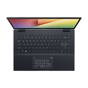 Laptop Asus VivoBook Flip TM420UA-EC181W (R5-5500U, 4GB on board + 4GB, 512GB PCIe, AMD Radeon, 14" FHD Touch, Win11, Bespoke Black, 42WHrs)