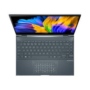 Laptop Asus ZenBook Flip UX363EA-HP532T (i5-1135G7, 8GB LPDDR4X on board, 512GB M.2 NVMe PCIe 3.0 SSD, Intel Iris Xe Graphics, 13.3" FHD OLED, Pine Grey, Win 10)