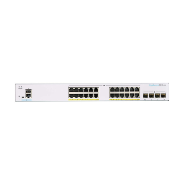 Thiết bị chuyển mạch Cisco CBS350-24P-4X-EU (24 Port Gigabit PoE 195W + 4 Port 10G SFP)