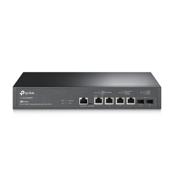 JetStream Managed Switch 6 cổng 10Gbps với 4 cổng PoE+ TP-Link TL-SX3206HPP
