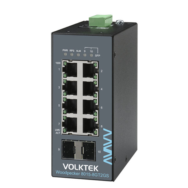 Bộ chuyển mạch công nghiệp VOLKTEK 8015-8GT2GS-I 8-Port
