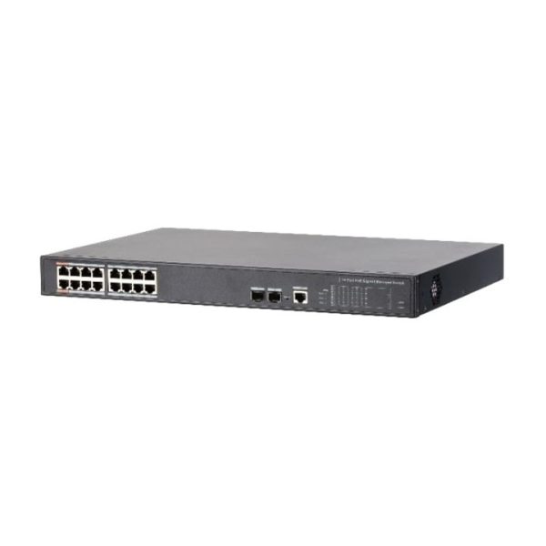 Switch PoE 16 port (hỗ trợ 2 cổng quang) KBVISION KX-CSW16-PFG