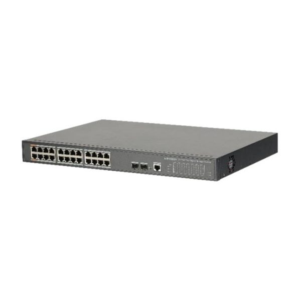 Switch PoE 24 port hỗ trợ 2 cổng quang KBVISION KX-CSW24-PFG