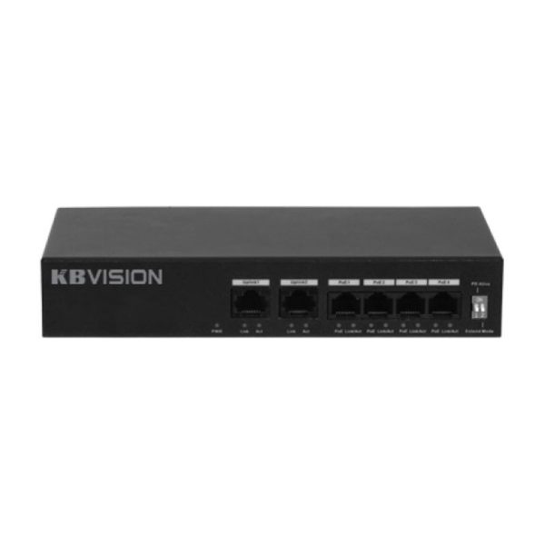 Switch PoE 4 port (Hỗ trợ 2 cổng mạng uplink) KBVISION KX-ASW04-P2