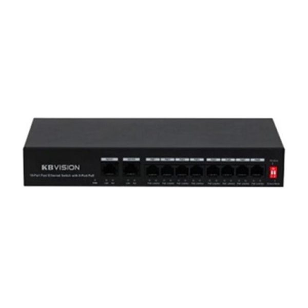 Switch PoE 8 port (Hỗ trợ 2 cổng mạng uplink) KBVISION KX-ASW08-P