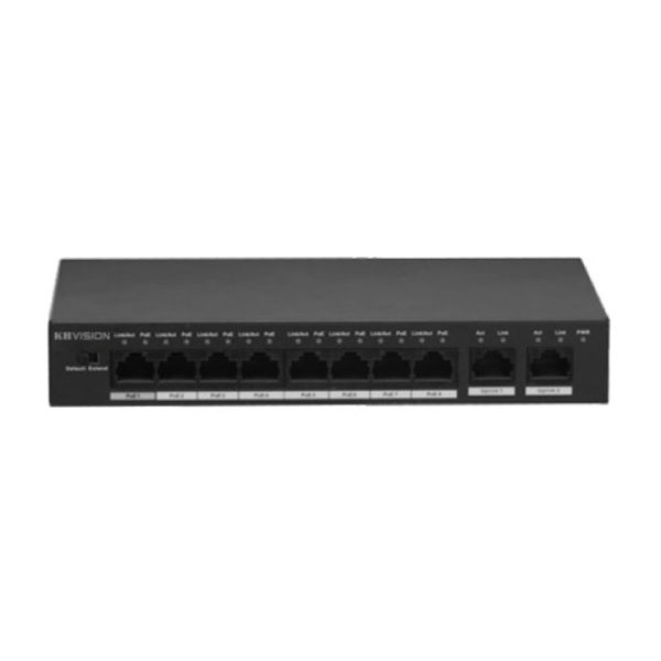 Switch PoE 8 port (Hỗ trợ 2 cổng mạng uplink) KBVISION KX-ASW08-P2