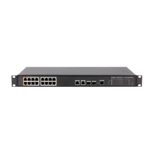 Switch PoE 16 port (hỗ trợ 2 cổng Uplink 1G + 2 cổng quang) KBVISION KX-CSW16-PF