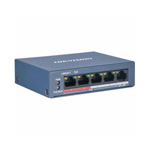 Switch 4 cổng 100Mbps PoE + 1 cổng Uplink 100Mbps Hikvision DS-3E0105P-E(B)