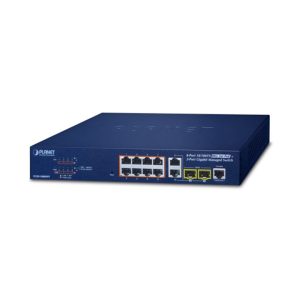 Managed Gigabit Switch PLANET FGSD-1008HPS (8 x 100Mbps RJ45 + 2 x 1G RJ45 + 2 x 1G SFP)