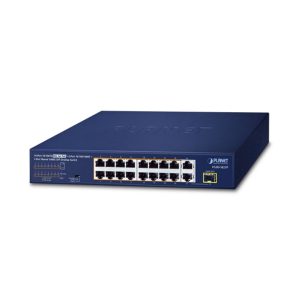 Unmanaged Switch PLANET FGSD-1821P (16 Port 100Mbps PoE + 2 Port GE + 1 Port SFP)