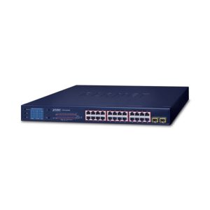 Unmanaged Gigabit Switch 24 Port GE POE + 2 Port 1G SFP PLANET GSW-2620VHP