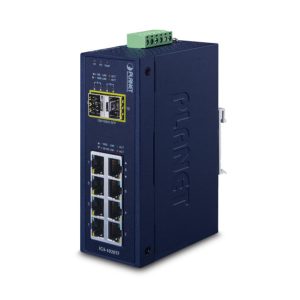 Industrial Gigabit Switch 8 Port GE + 2 Port 1G SFP PLANET IGS-1020TF