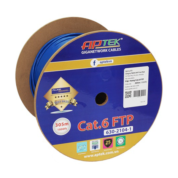 Cáp mạng CAT.6 FTP 305m APTEK 630-2104-1