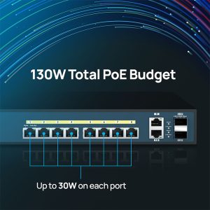 Managed Gigabit Switch 8 Port 130W PoE+ ENGENIUS EWS5912FP