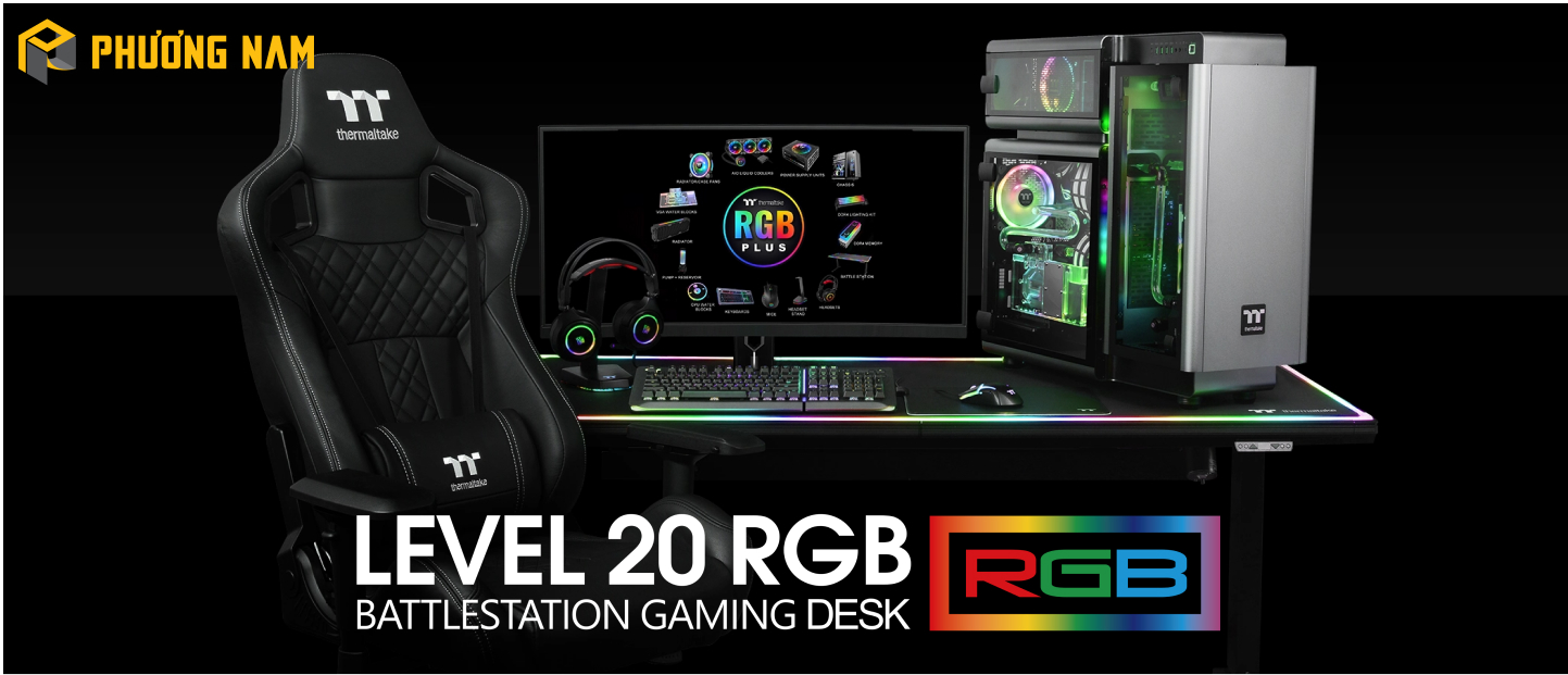 Bàn gaming Thermaltake Level 20 BattleStation RGB GGD-LBS-BKEIRX-01