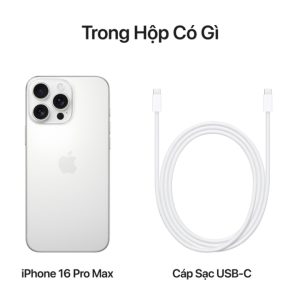 iPhone 16 Pro Max 1TB (Titan Trắng) - Chính hãng VN/A