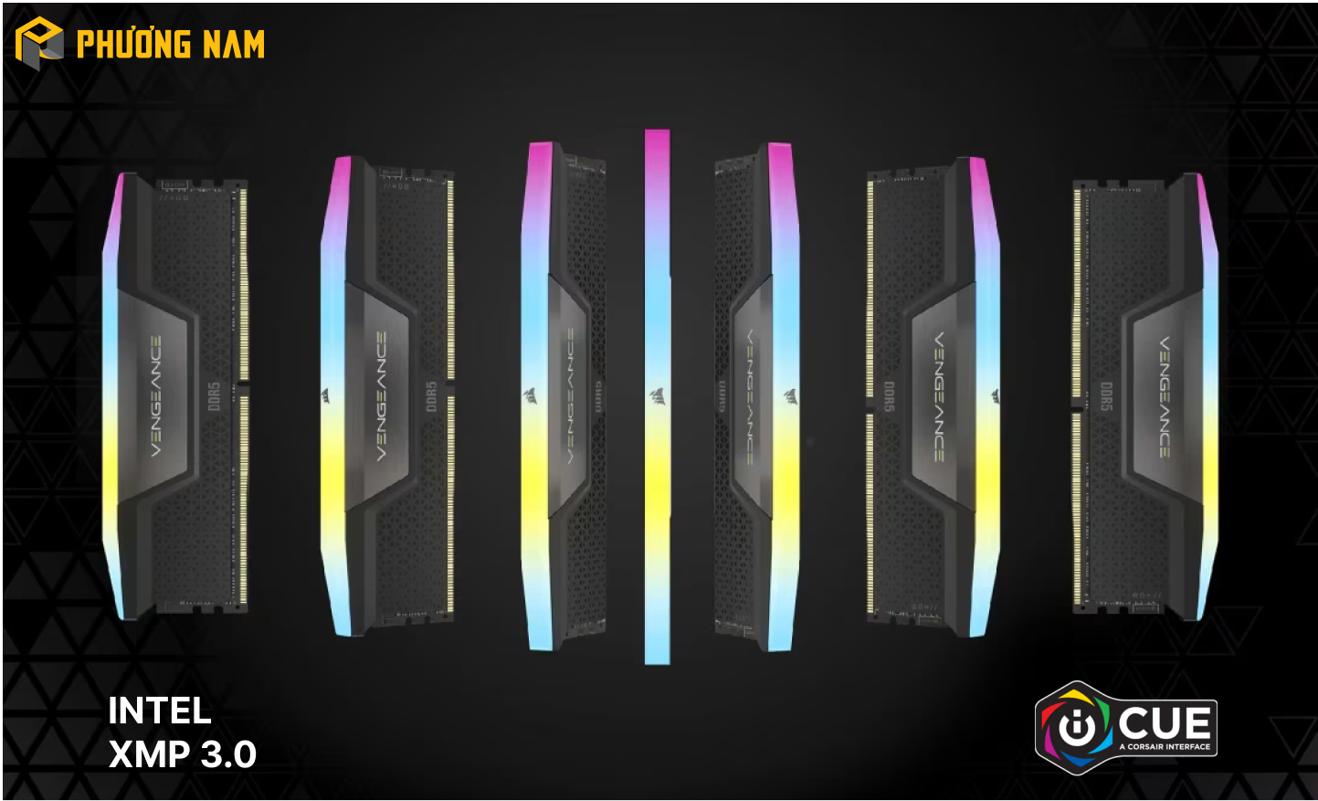 Ram PC Corsair Vengeance RGB CMH64GX5M2B5200C40 64GB (2x32GB) DDR5 5200MHz