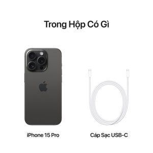 iPhone 15 Pro 256GB (Titan Đen) - Chính hãng VN/A