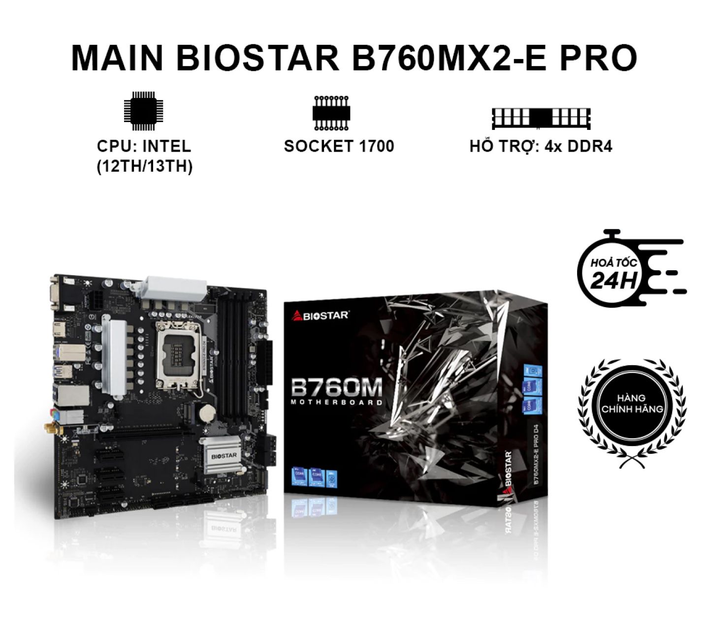 Mainboard Biostar B760MX2-E D4 Mainboard Biostar B760MX2-E D4