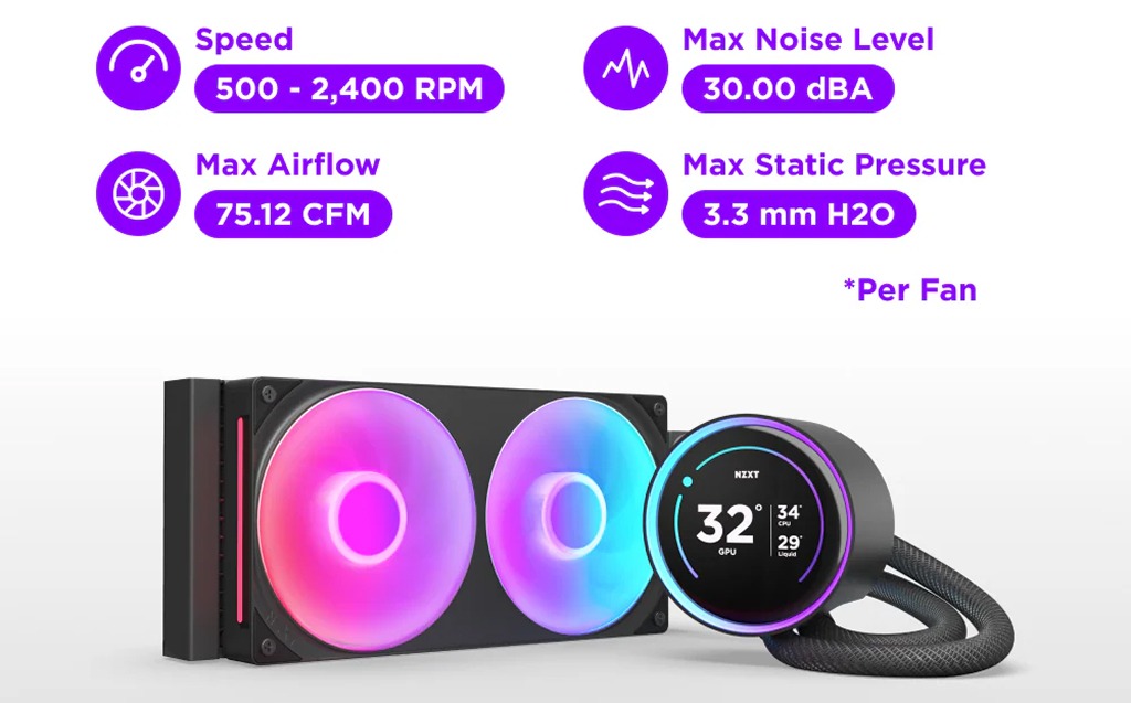Tản nhiệt nước AIO NZXT Kraken Elite 240 Rgb V2 Tản nhiệt nước AIO NZXT Kraken Elite 240 Rgb V2