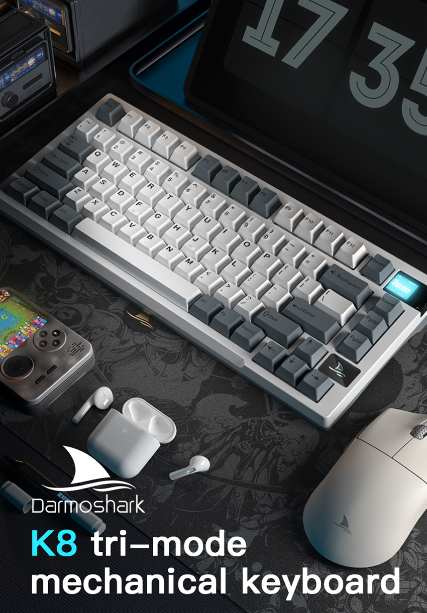 Bàn phím cơ Darmoshark K8 Tri-mode RGB Bàn phím cơ Darmoshark K8 Tri-mode RGB