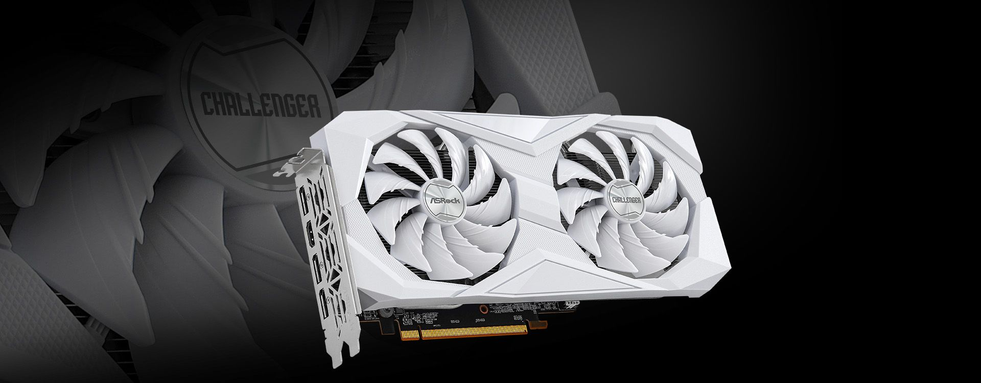 Card màn hình Asrock AMD Radeon™ RX6600 Challenger White 8GB GDDR6