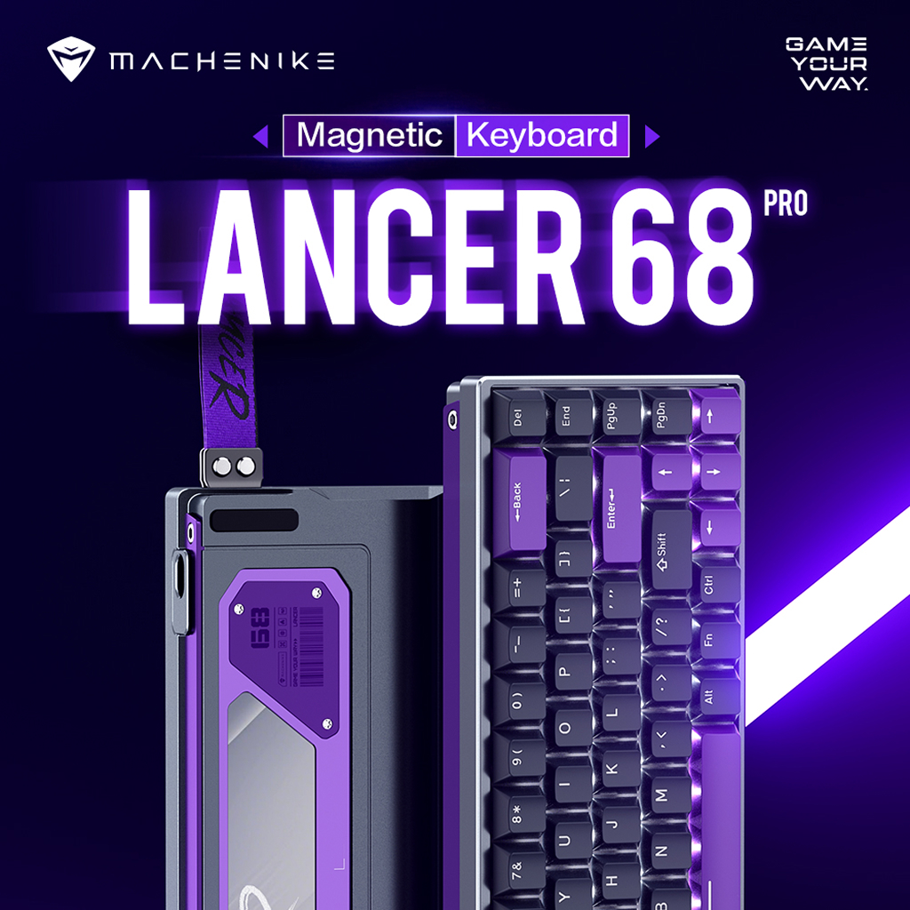 Bàn phím cơ Machenike Lancer 68 Pro Magnetic switch CNC Aluminum Bàn phím cơ Machenike Lancer 68 Pro Magnetic switch CNC Aluminum
