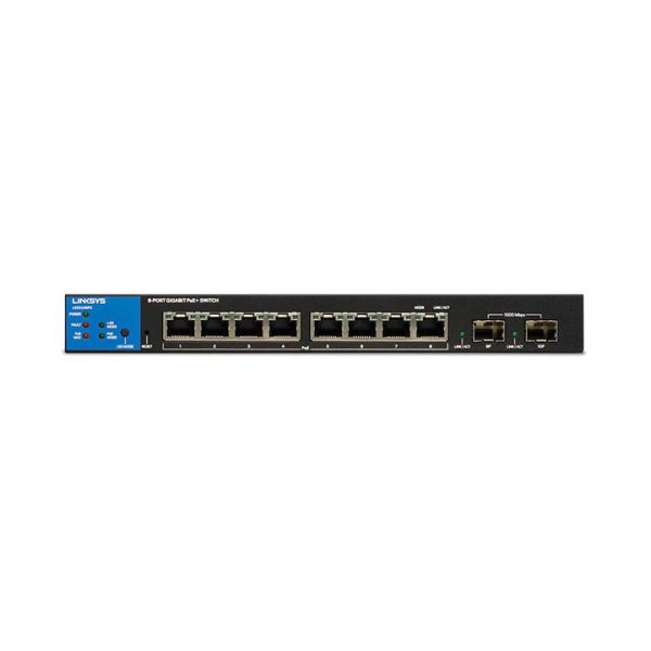 Managed Gigabit Switch Linksys LGS310MPC-EU (8 cổng 1G PoE RJ45 + 2 cổng quang 1G SFP)