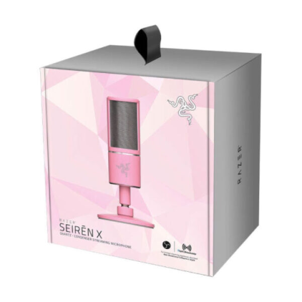 Micro Razer Seiren X Quartz Pink Edition: Thiết kế sang trọng, màu hồng tinh tế, Micro Razer Seiren X Quartz Pink Edition đã chiếm trọn trái tim của những cô nàng yêu thích những vật dụng đẹp đẽ. Âm thanh trung thực và độ nhạy cao, đảm bảo cho bạn những phút giây quay video, stream hay hát karaoke cực đỉnh. Click để xem hình ảnh!