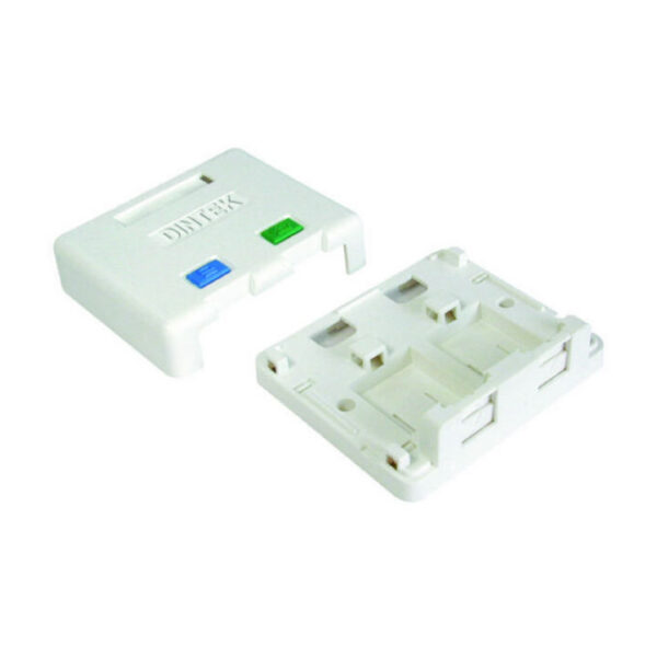 Ổ mạng nổi 2 port - Surface mount box DINTEK 1301-02013