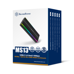 Box ổ cứng USB-C 3.2 SSD RGB SilverStone MS13