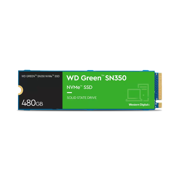 Ổ cứng SSD WD Green SN350 PCIe Gen3 x4 NVMe M.2 480GB WDS480G2G0C